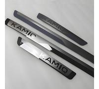 VERVELINK 4 Piezas Listón de Umbral de Puerta de Coche de Acero Inoxidable para Skoda KAMIQ 2018-Heute Tira Protectora Alféizar Puerta Coche Antidesgaste Pedal Accesorios