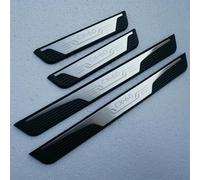 VERVELINK 4 Piezas Tira de umbral de Puerta de Acero Inoxidable para automóvil para Ma-zda CX-60 Bienvenidos Pedal Accesorios AutomáTico Listón Umbral Puerta Coche,Silver