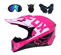 VERVELINK Casco Integral Motocross MTB Quad Bike Downhill Casco Cruzado Motocicleta Cara Completa Bicicleta Enduro Descenso BMX Todoterreno ATV (Gafas Máscara Guantes),18-S