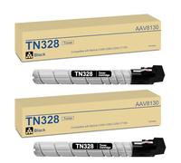 Verveoy TN328 TN-328 TN328K Cartucho de tóner de repuesto de alto rendimiento para impresoras Konica Minolta Bizhub C300i C360i C250i C7130i C450i C550i C650i (2 unidades TN328 negro)