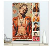 Verwegene Jungs. Pin-up-Männer im Stil der 50er Jahre (hochwertiger Premium Wandkalender 2026 DIN A2 hoch), Kunstdruck in Hochglanz: Cooler Rockabilly-Stil und die zeitlose Eleganz der 50er Jahre
