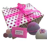 Very Berry - Juego de regalo de bomba de baño - Regalos hechos a mano envueltos de lujo - Navidad/cumpleaños
