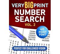 Very Big Print Number Search Vol. 2: Perfect for Challenged Vision