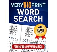 Very Big Print Word Search: Perfect for Impaired Vision