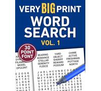 Very Big Print Word Search Vol.1: 150 Puzzles for Impaired Vision, Font Size is 30 Point