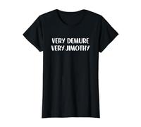 Very Demure Very Jimothy Raccoon Camiseta gráfica económica, Mujer, Negro, S