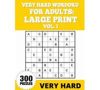 Very Hard Wordoku for Adults Large Print Vol. 1: Comfortable Solving with One Puzzle Per Page