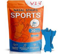 VERY IMPORTANT RUNNER - Pack 30 Tiras Nasales Deportivas Azules - Optimiza el Rendimiento Deportivo - Mejora la Respiración por la Nariz - Ideal para Correr, Fitness, Tenis, Ciclismo (66 x 19 mm)
