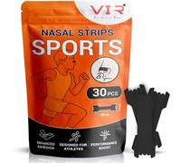 VERY IMPORTANT RUNNER - Pack 30 Tiras Nasales Deportivas Negras - Optimiza el Rendimiento Deportivo - Mejora la Respiración por la Nariz - Ideal para Correr, Fitness, Tenis, Ciclismo (60 x 22 mm)