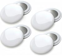 VERY IMPORTANT RUNNER - Pack de 4 Imanes Deportivos con Bolsa Impermeable - Imanes Sujeta Dorsales para Running y Triatlón 18mm - Sujeción Segura Sin Agujeros en la Ropa - Color Blanco