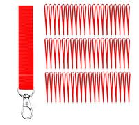 VERY IMPORTANT RUNNER - Pack Lanyards Colores Gancho Metálico - Lote Lanyard Colores Polyester 2cm Ancho y 46cm Largo para Cuello - Llaves - Tarjetas Identificativas - Pendrive (Rojo, 20 Unidades)