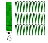 VERY IMPORTANT RUNNER - Pack Lanyards Colores Gancho Metálico - Lote Lanyard Colores Polyester 2cm Ancho y 46cm Largo para Cuello - Llaves - Tarjetas Identificativas - Pendrive (Verde, 100 Unidades)
