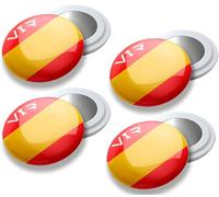 VERY IMPORTANT RUNNER - Portadorsal Imán Running - Pack 4 Imanes Dorsales Running y Triatlón, Sujeta Dorsales Alta Resistencia, Accesorios Runners Diseño Bandera España