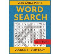 Very Large Print Word Search: Large print word search puzzles for adults of all ages | Very easy difficulty | 1 page per puzzle | Ideal gift for adults of all ages