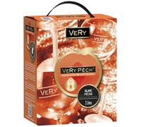 Very Pech' Vino Blanco aromatizado Melocotón - Bebida aromatizada Bag in Box 3L - Sabor melocotón natural, formato práctico, ideal aperitivo verano y conservación.