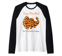 Very Thankful For My Little Turkeys FunThanksgiving Pavo Camiseta Manga Raglan