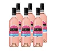 Veryly Rosé Pamp Sin Alcohol - Bebida aromatizada a base de vino desalcoholizado - Pack 6 botellas x 75cl - Sabor pomelo natural, ideal aperitivo, embarazo, conductores.