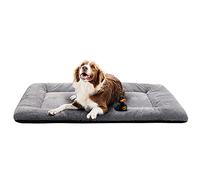 VERZEY Cama para Perros extragrandes, Apta para jaulas de Metal para Perros, Cama Ultra Suave, Lavable y Antideslizante, Alfombrilla para Perros acogedora, Color Gris, 48 Pulgadas