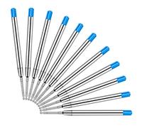 Vesaneae 10 × Recambio de Bolígrafos, Recambio de Bolígrafo de Metal, Recambios de Tinta para Bolígrafos, 1 MM Punta Media Recarga de Pluma (Azul)