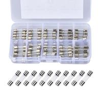 Vesaneae 100 Pz Fusibles de Vidrio de Fundición Rápida, 5 x 20mm Fusibles de Vidrio 250V 0.2A, 0.5A, 1A, 2A, 3A, 5A, 8A, 10A, 15A, 20A, Fusible de Tubo de Vidrio de Rápido Soplo