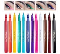 Vesaneae 12 Colores Waterproof Eyeliner,Líquido Mate Larga Duración EyeLiner,Delineador De Ojos Resistente Al Agua Y Antimanchas para Cosplay