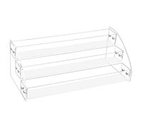 Vesaneae 3 Nivel Soporte De Estante De Exhibición De Acrílico Organizador Para uñas de acrílico polaco Expositor De Cosméticos Organizador De Esmalte De Uñas Multicapa para 30 barras de labios