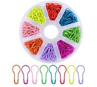 Vesaneae 320 Piezas 8 Colores Imperdibles de Seguridad de Calabaza, Pequeños Imperdibles de Bulbo, con Caja de Almacenamiento, Alfileres de Seguridad de Metal para Artesanía de Bricolaje y Ropa