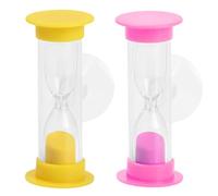 Vesaneae 3minutos Reloj Arena Ventosa,Reloj Arena Temporizador,Reloj de Arena para Niños Lavado Dientes,Temporizador de Cocina,Reloj de Arena de Color,para Juegos,Cocina
