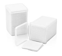 Vesaneae 400PCS Toallitas Libres de Pelusa, Cuadrado Algodón Celuloso Toallitas para Uñas, Almohadillas de Algodón de Limpieza de Uña, Toallitas para Esmalte de Uñas Cara Ojos Labios Removedor(Blanco)