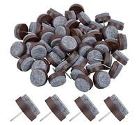 Vesaneae 50 Piezas Almohadillas de Fieltro Antideslizante 24mm con Caja de Almacenaje, Para Sillas, Taburetes y Mesa - Clavos Para Patas