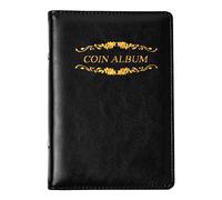 Vesaneae Álbum para Colección de Monedas - 120 Espacios, para Monedas de 2 Euros y Varios Tamaños - Negro