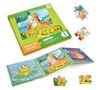 Vesaneae Puzzles Educativos para Bebé, Puzzles Magnéticos, Animales Rompecabezas, Juguetes para Niños 3-5 Años con 3 Niveles de Dificultad (18x18cm)