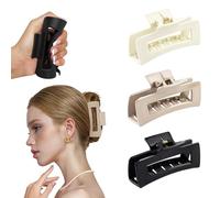 Vesavifaka Juego de 3 pinzas de pelo Cloud Claw para mujer, 10,5 CM, suaves, flexibles y cómodas, pinzas para el cabello irrompibles de silicona, pinzas grandes antideslizantes para cabello fino,