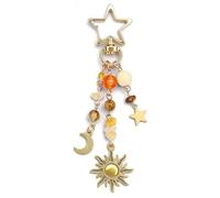 Vesavifaka Llavero Sol Luna Charms de Bolsa Mujer, Colgante Bolso Estético, Colgante Piedra Preciosa Estrella Multicolor, Charm Llavero Y2K para Cartera Coche Teléfono