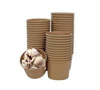 VESCEL-50 Envases de Cartón para Alimentos, Capacidad 400ml, Contenedores de Comida Desechables, Bowl Sopero, Ideal para Take Away, Celebraciones o Eventos