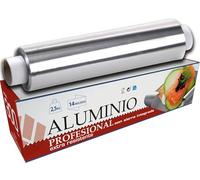 VESCEL-Rollo de Papel Aluminio Industrial Calidad Premium Resistente, Versátil y Duradero, Ideal para Envolver, Asar, Conservar, Estuche con Sierra (PA-30CMx2,5G)