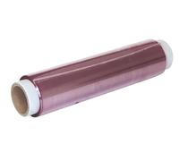 VESCEL-Rollo Film Transparente Alimentario, Rollo Film Industrial 30cm x 300m, Bobina de PVC, Color Violeta Translúcido, Estuche con Sierra de Corte, para Uso Profesional en Alimentación, Hostelería
