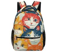 VesFy lindo gato Mochilas Escolares Niños Animales Pet Morral Con Bolsillos Laterales Mochila Escolar Mochila Infantil De Gran Capacidad Para Niñas Y Niños One Size