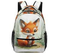 VesFy Lindo zorro Mochila Animal Morral Calidad Y Resistencia Mochila Colegio Para Colegio Viaje Cámping Para Estudiantes Adultos One Size