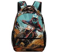 VesFy Motocicleta Cool Mochila Escolar Primaria Moto Morral Cómoda Y Versátil Mochila Universitaria Mochila Infantil De Gran Capacidad Mochila Mujer & Hombre One Size
