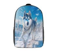 VesFy Perro Husky Mochilas De Viaje Animales Pet Morral Cómoda Y Versátil Mochila Colegio Para Colegio Viaje Cámping Para Niños Y Niñas 17inch
