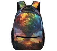 VesFy Tornado Mochilas De Viaje clima extraño Morral Con Bolsillos Laterales Bolsa Para Colegio Viaje Cámping Para Niños Y Niñas One Size