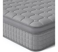 Vesgantti Colchón híbrido de 160 x 200, H3, 7 Zonas, Alivio de presión, colchón ortopédico, colchón de muelles ensacados, Certificado Öko-Tex, Transpirable (30 cm, Parte Superior Ajustada, Gris)