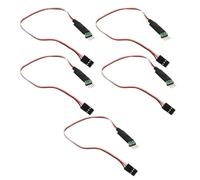 VESHENVEN 5 Unidades de luz Intermitente para Coche RC, Interruptor de Control RC CH3, Cable Receptor de luz del Tercer Canal con Booster y regulador para Traxxas, HSP,