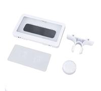 VESHENVEN Teléfono electrónico para baño, Pantalla de Mesa con Adhesivo y Perilla giratoria, para Inodoro, baño y Ducha (White)