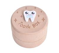 Vesidoloy Caja Para Dientes | Porta Dientes Caídos de Madera,Recuerdo de de Bebé para Cumpleaños de Niños y Niñas,Decoración Coleccionable para Cumpleaños de Bebés y Padres