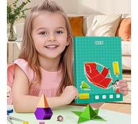 Vesidoloy Libro De Aprendizaje De Geometría - Libro Educativo De Geometría 3D Con Cuerdas - De Texto Para Desarrollo Lógico Matemático Para Niños En Edad Escolar