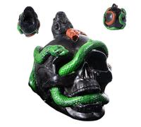 Vesidoloy Silbato de grito de muerte - Silbato de muerte aterrador de serpiente de calavera para Halloween - Juguetes prácticos con estilo oscuro para fiestas de disfraces, festivales de casa