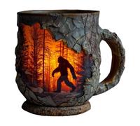 Vesidoloy Taza Fire - Tazas Té Resina Bosques Fogata Senderismo | Artículos De Cocina, Taza 400ml Para Cerveza Té Agua Fría Caliente