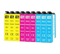 Veson 16XL Cartuchos de Tinta Compatibles con Epson 16 XL para Epson Workforce WF-2750 WF-2760 WF-2660 WF-2650 WF-2630 WF-2540 WF-2520 WF-2530 WF-2510 WF-2010 (3 Cian, 3 Magenta, 3 Amarillos)